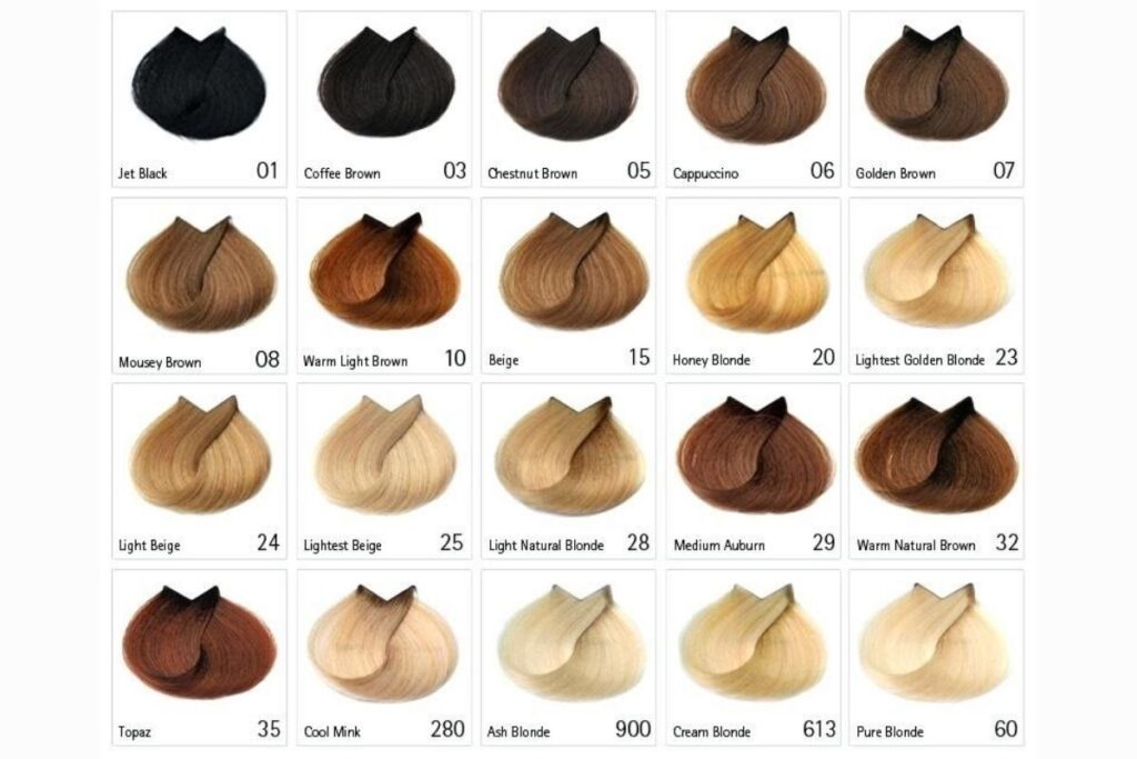 Bang mau nhuom nau lanh