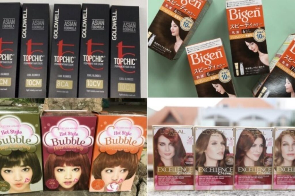 Cac loai san pham thuoc nhuom toc hien nay tren thi truong