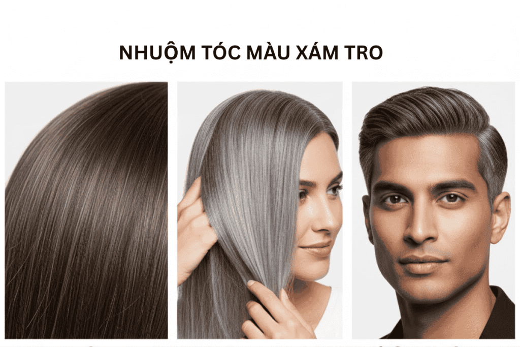 Toc nhuom xam tro khong tay