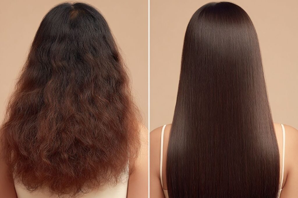 cach cham soc toc day muot