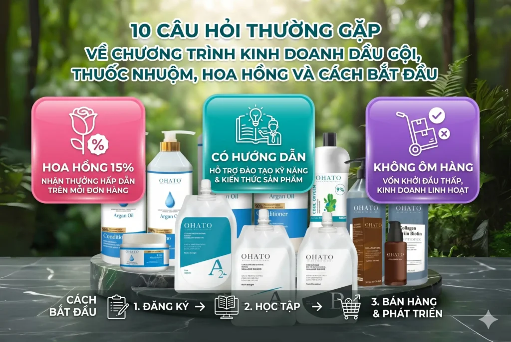 10 Câu Hỏi Thường Gặp Về Chương Trình Kinh Doanh Dầu Gội